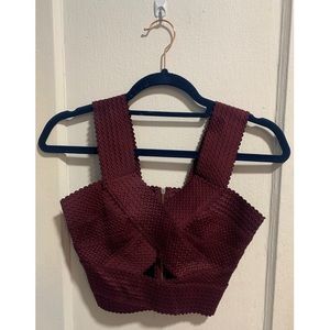 Maroon top